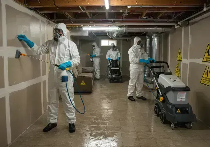 Basement Moisture Removal and Structural Drying process in Fayette County, IL